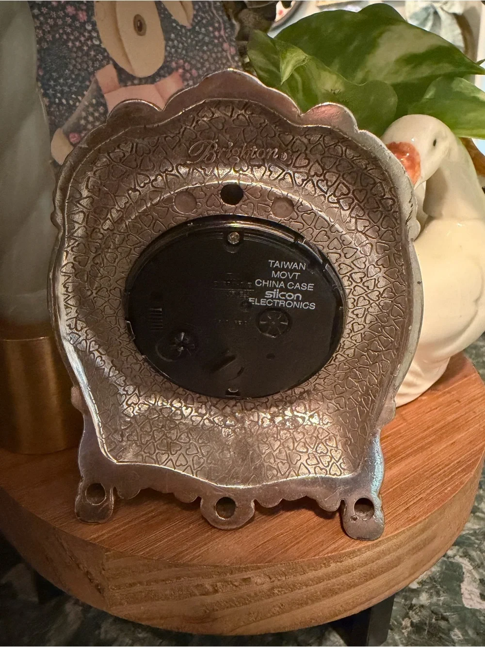 Brighton Silver Ornate Mantel Clock
